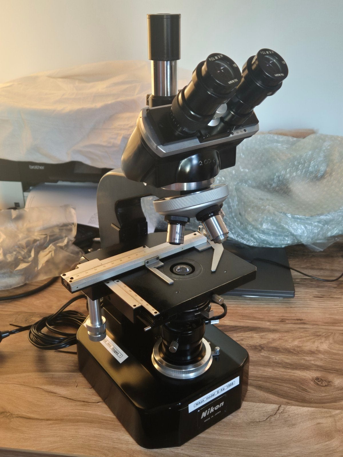 Nikon Model S / SKe Trinulaire Microscoop, Audio, Tv en Foto, Optische apparatuur | Microscopen, Ophalen of Verzenden, Biologische microscoop