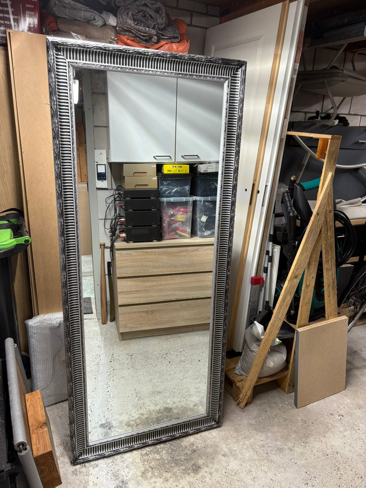 Spiegel Dianalund 78 x 180 zilver, Ophalen, Zo goed als nieuw, 75 tot 100 cm, 150 tot 200 cm