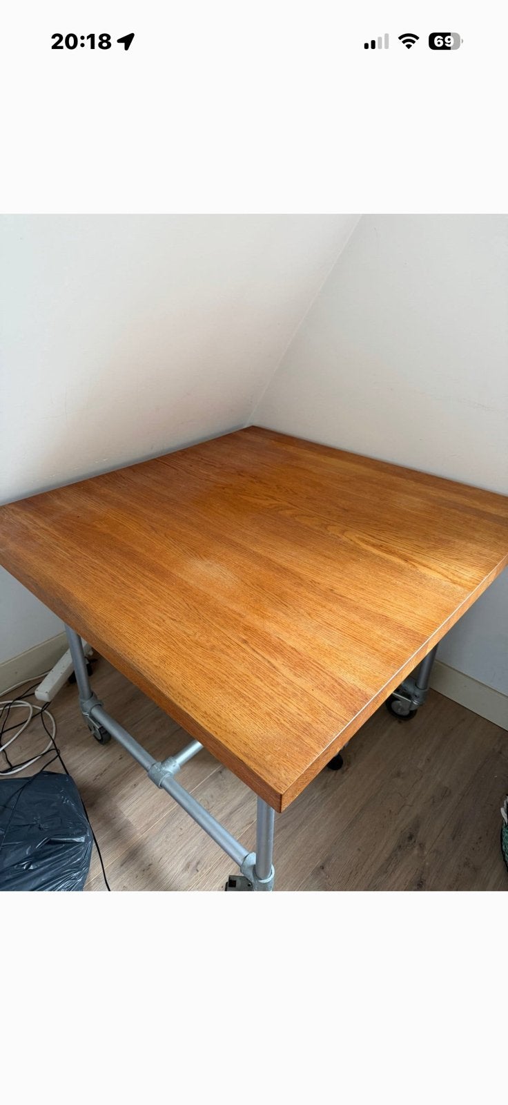 Massief eiken houten tafel, Ophalen, Zo goed als nieuw