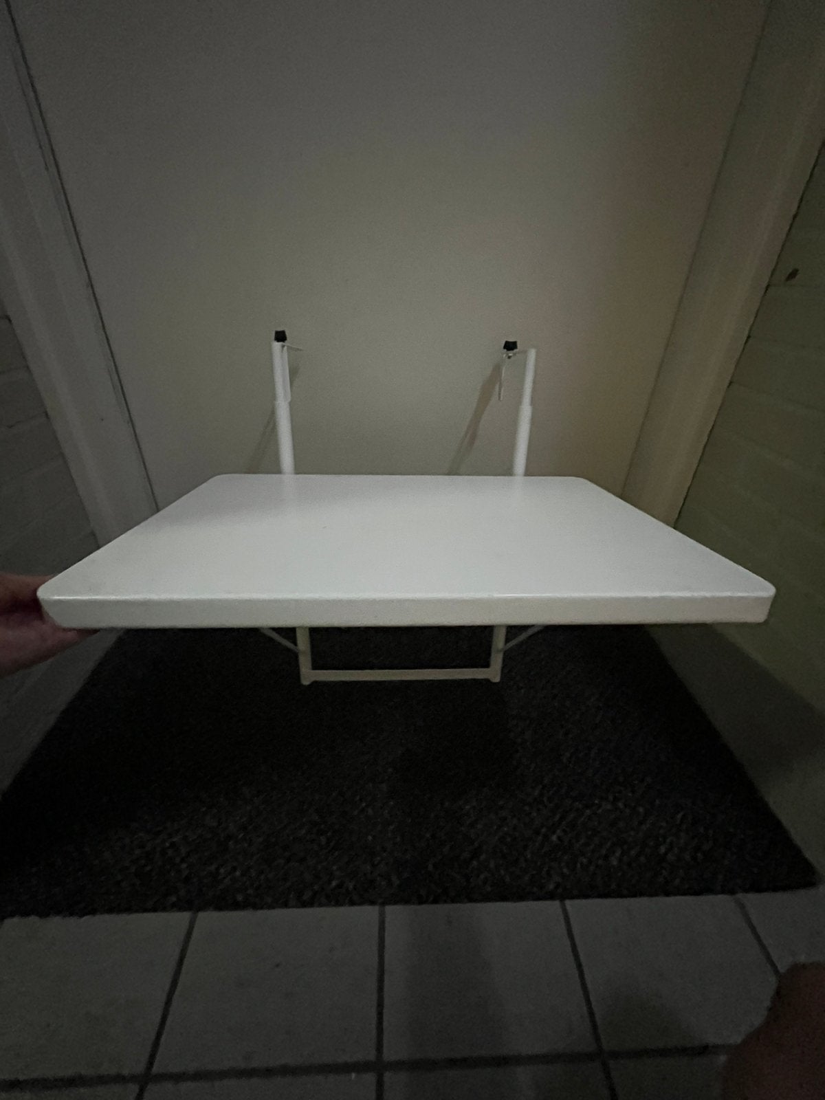 Balkon tafel, Tuin en Terras, Tuintafels, Ophalen, Zo goed als nieuw, Rechthoekig, Kunststof