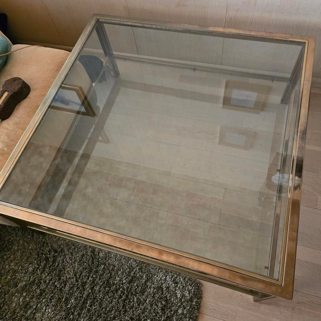 Vierkant salontafel glas, Ophalen, Vierkant, Glas, Minder dan 50 cm