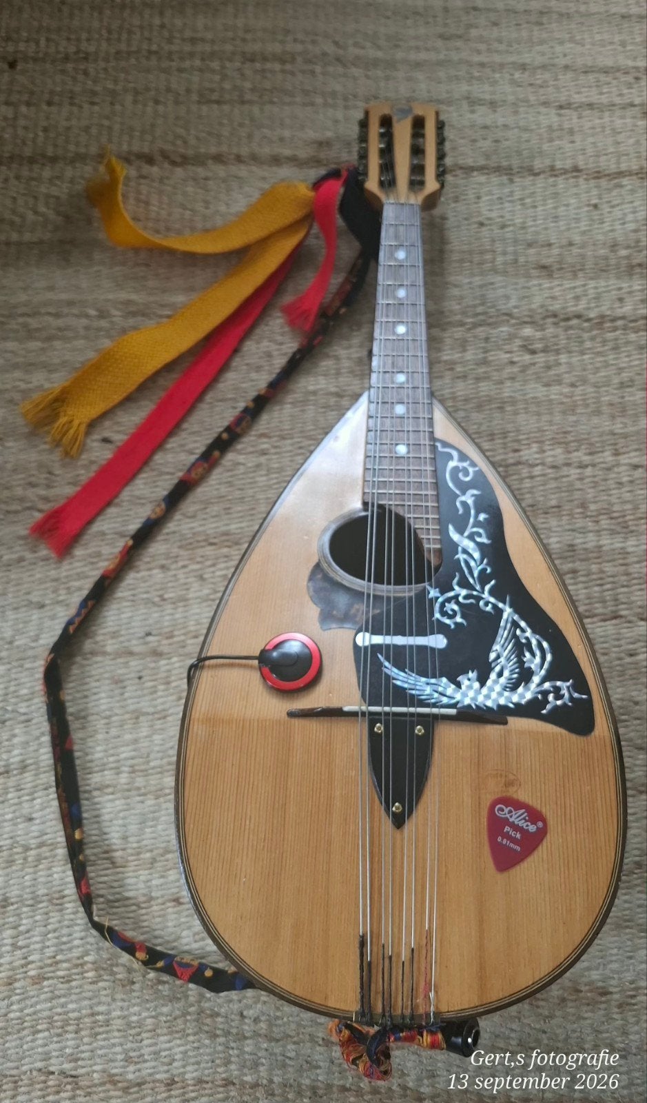 Electrische Italiaanse mandoline uit circa 1930 zeer mooi., Verzenden, Gebruikt, Overige typen