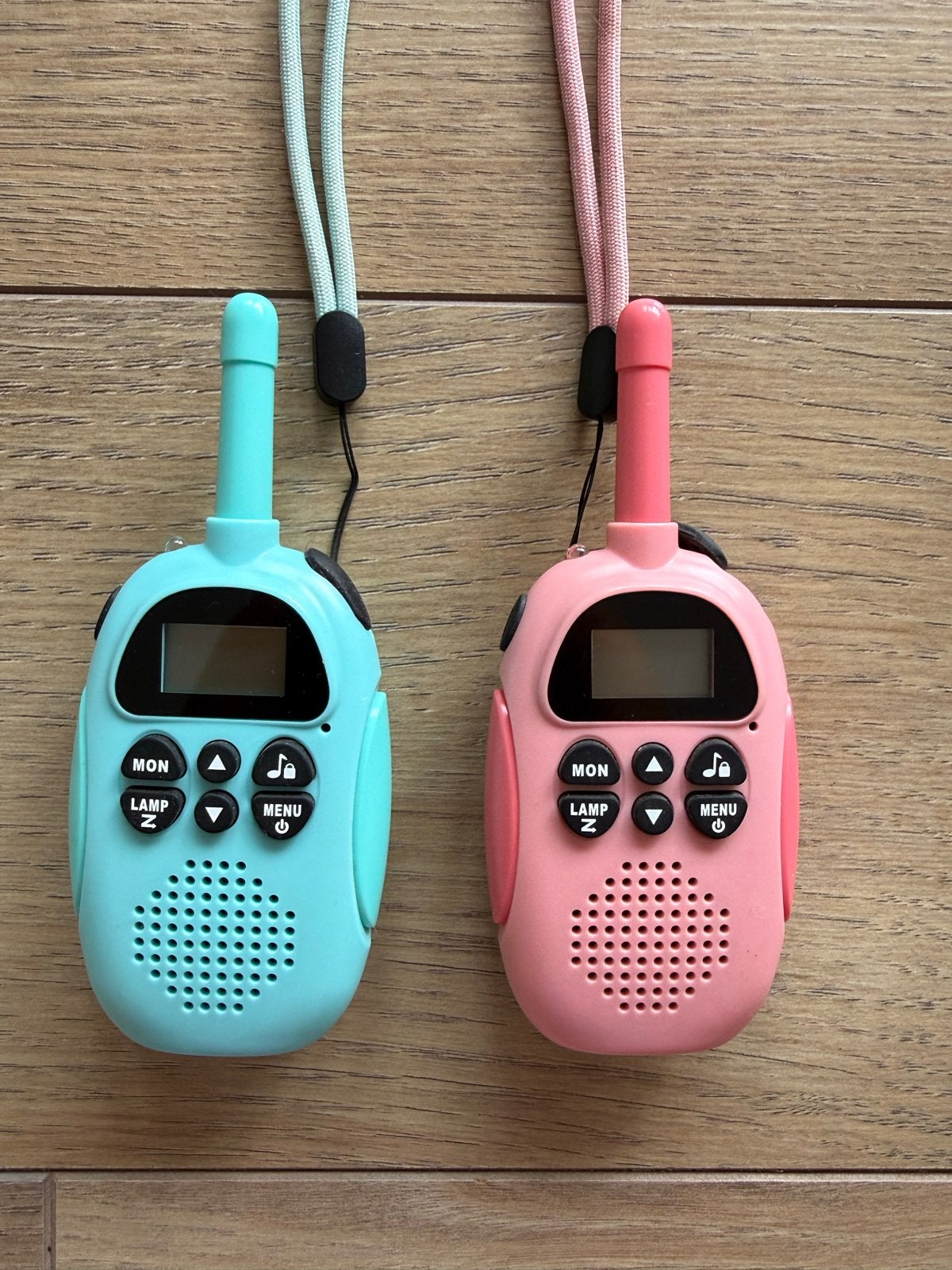 Leuke kinder walkie talkies - roze en blauw, Ophalen of Verzenden, Zo goed als nieuw, Minder dan 2 km, Portofoon of Walkie-talkie