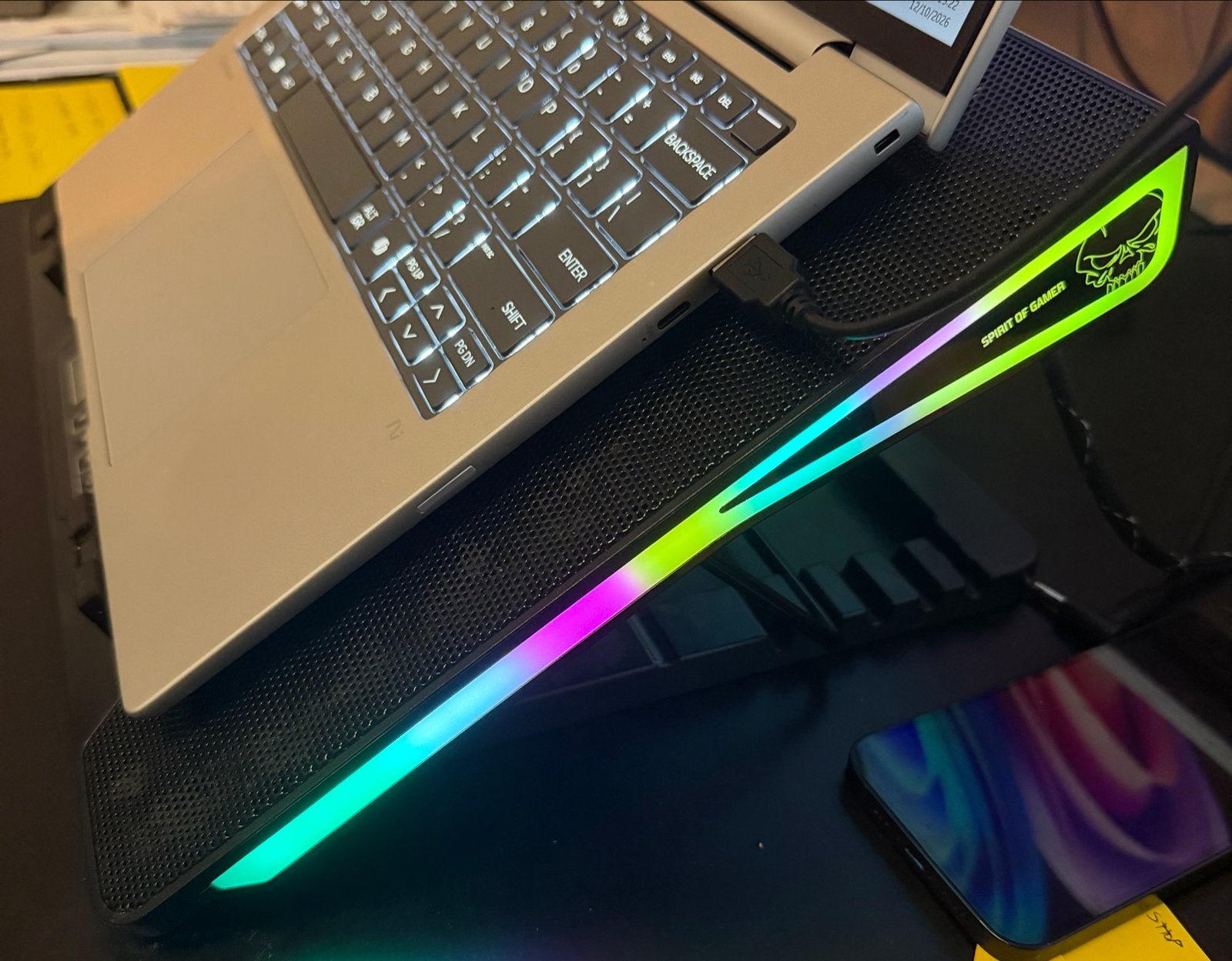 Spirit of Gamer AirBlade 800 RGB Laptopkoeler, Computers en Software, Ophalen, Gebruikt, Luchtkoeling