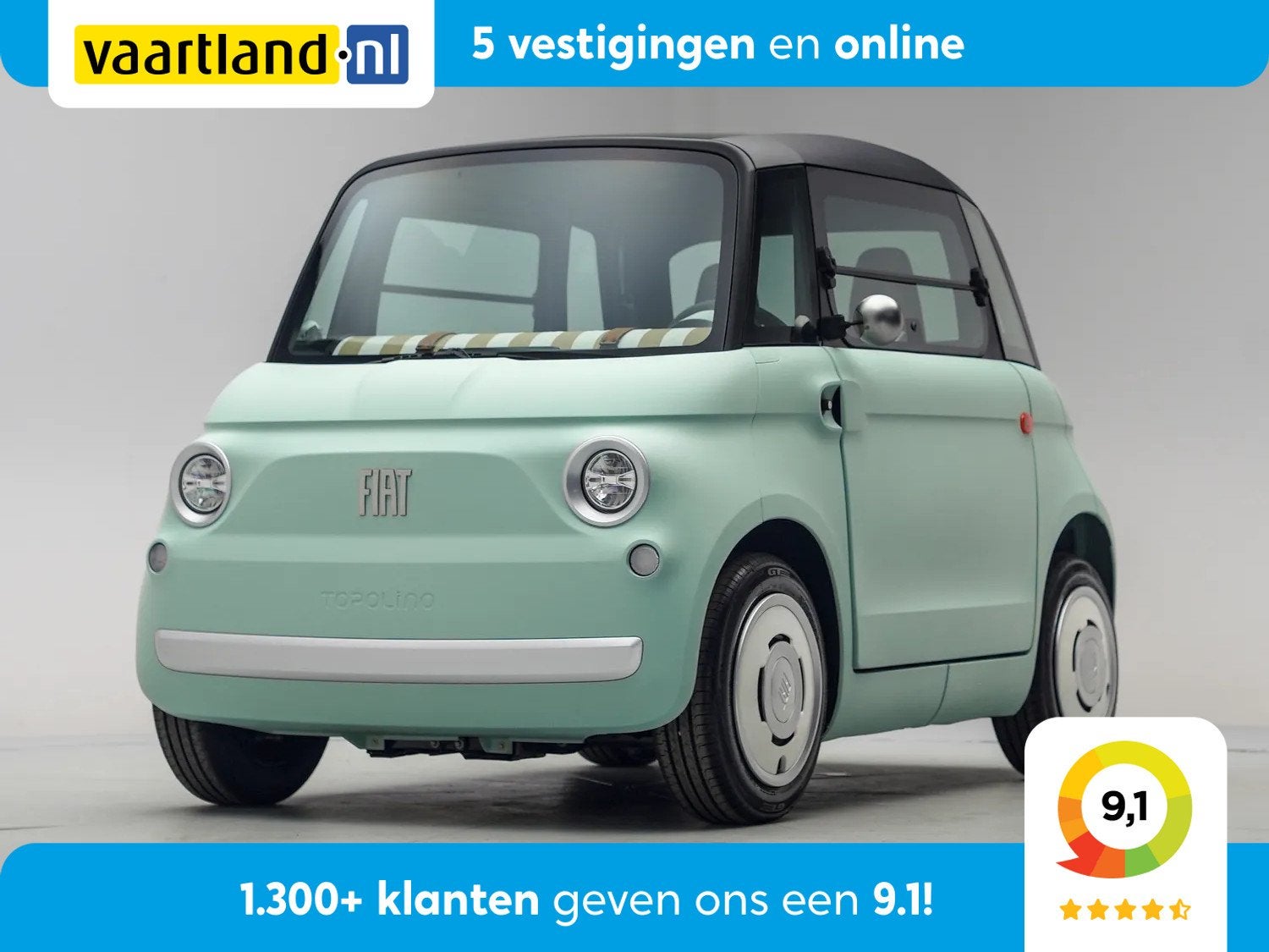 Fiat TOPOLINO 75KM [ Panoramadak Direct leverbaar Inclusief, Auto's, Fiat, Overige modellen, 2 stoelen, Geïmporteerd, Te koop