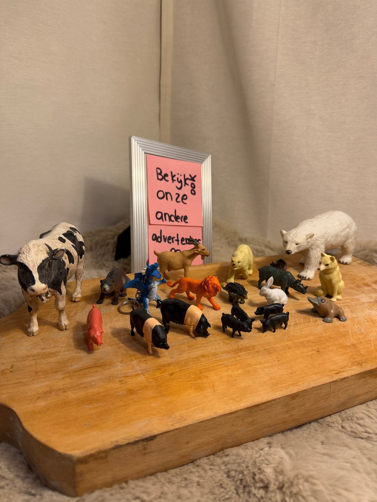 Dierenfiguren speelgoed set - boerderij en wilde dieren, Kinderen en Baby's, Ophalen of Verzenden, Gebruikt