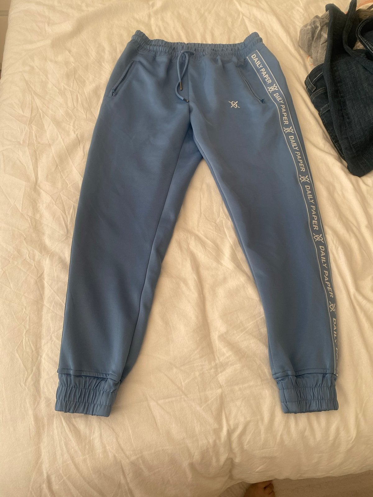 Daily Paper trainingsbroek, Blauw, Ophalen of Verzenden, Zo goed als nieuw, Maat 34 (XS) of kleiner