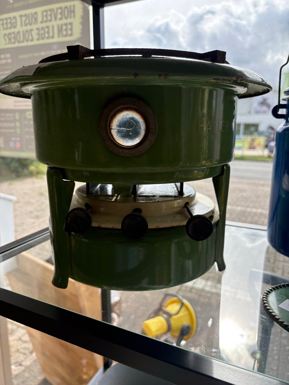 Vintage Haller petroleumstel met nieuwe lonten, Ophalen of Verzenden