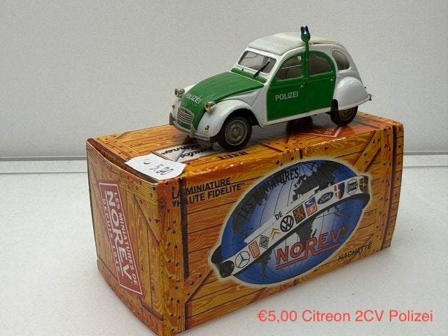 Norev Citroën 2CV Polizei groen wit modelauto, Gebruikt, Adres onbekend, Auto, Mail@onbekend.com
