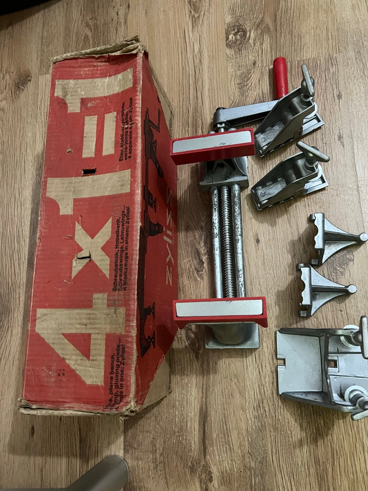Vintage Zyliss 4x1 bankschroef - multifunctionele   compleet, Ophalen of Verzenden, Gebruikt, Bankschroef, Overige merken