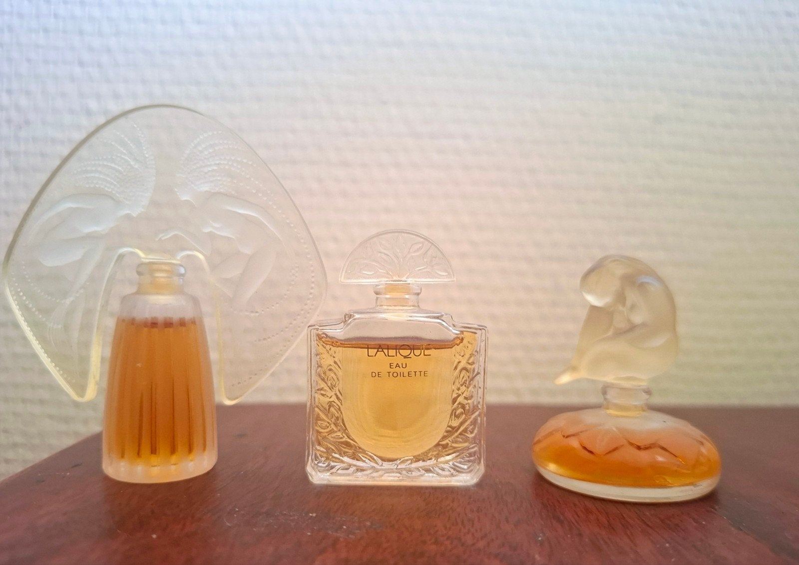 Vintage lalique miniatuur set, Ophalen of Verzenden, Zo goed als nieuw, Miniatuur