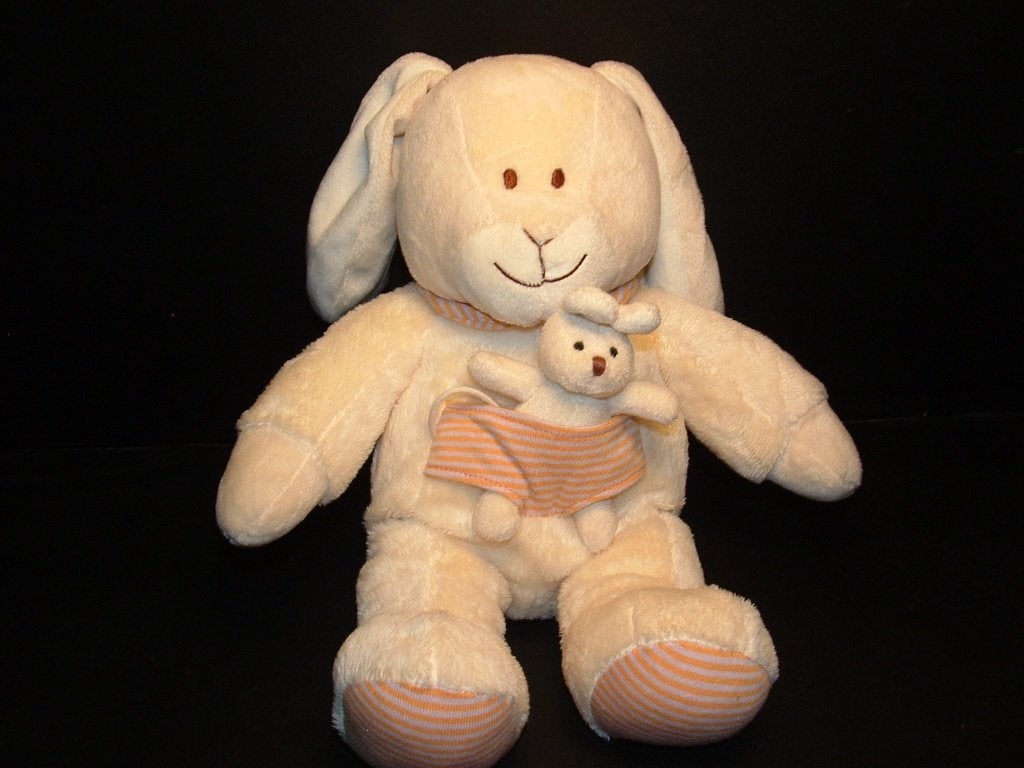 NICOTOY KONIJN MET KLEINTJE VELOURS CREMEKLEURIG MET, Verzenden, Nieuw, Overige typen