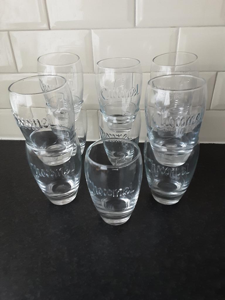 CHOCOMEL GLAZEN 11 stuks, Verzamelen, Glas en Borrelglaasjes, Ophalen of Verzenden, Zo goed als nieuw, Overige typen