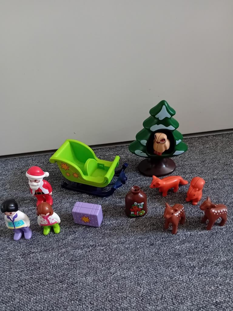 Playmobil 123 junior kerstman met bosdieren, Kinderen en Baby's, Speelgoed | Playmobil, Gebruikt, ., Ophalen of Verzenden, Playmobil