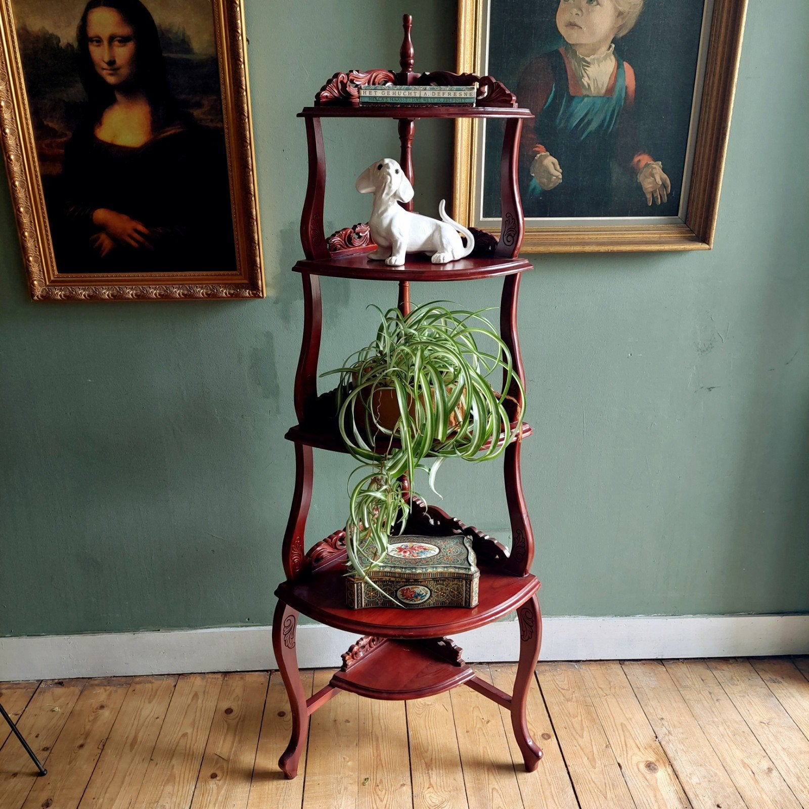 Lucky Vintage victoriaanse stijl hoekkast of whatnot rek, Ophalen, Gebruikt, ., .