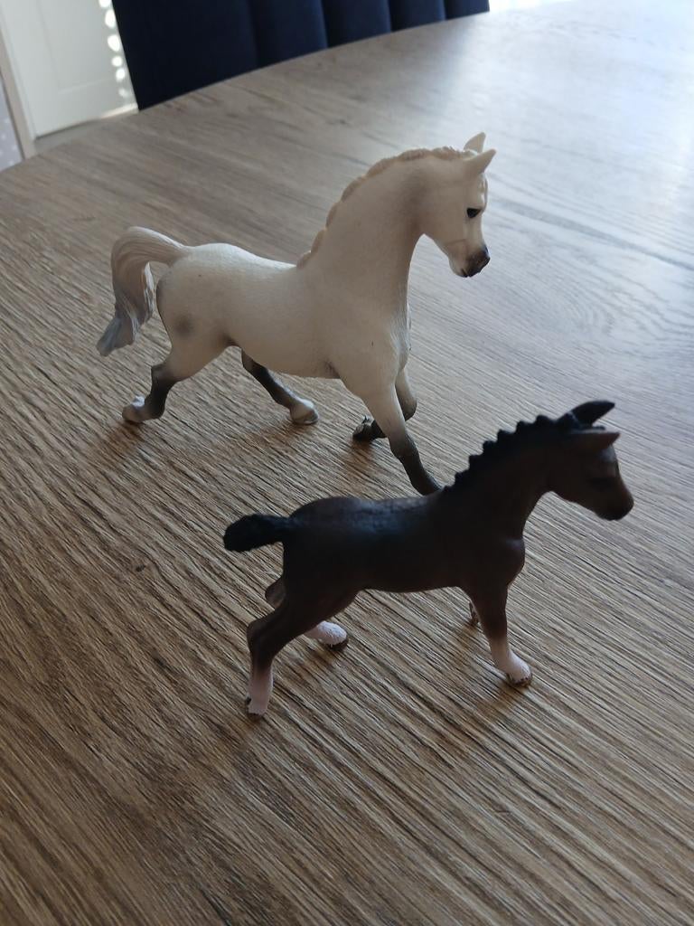 Schleich paarden: merrie en veulen, Ophalen of Verzenden, Zo goed als nieuw, Jongen of Meisje