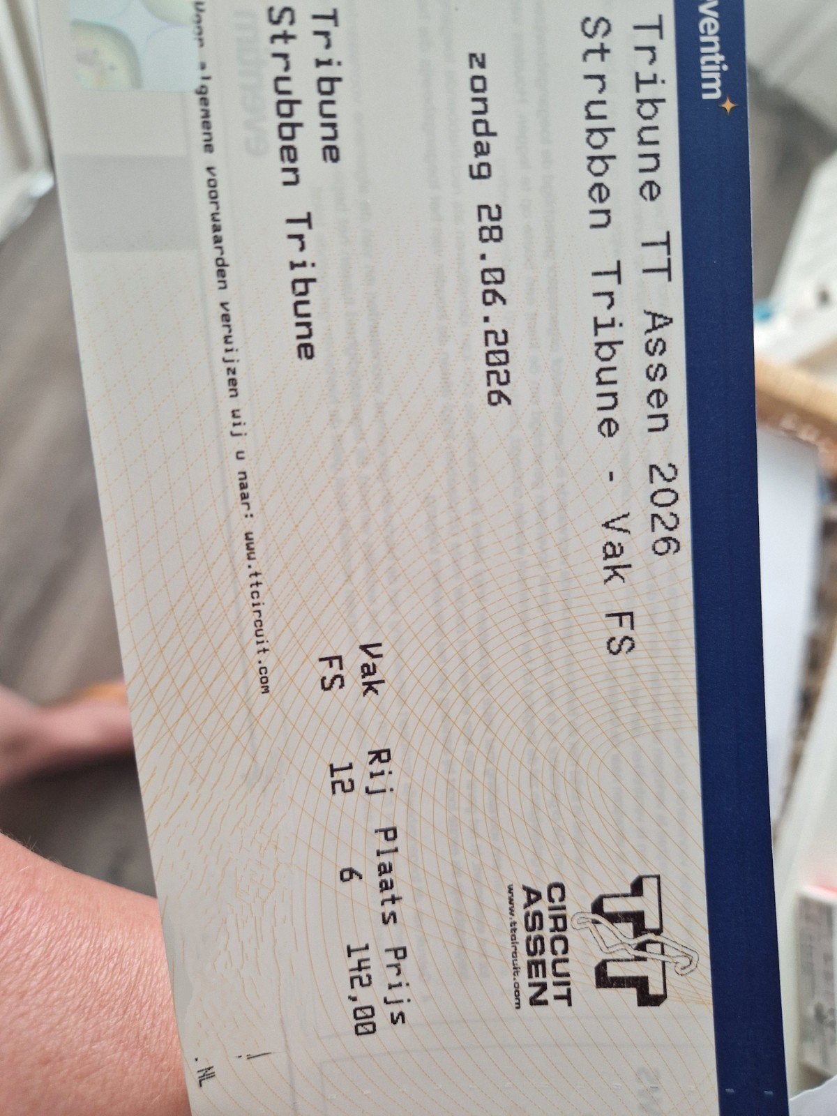 1 kaartje MotoGP Assen Strubbentribune zondag 28 juni, Tickets en Kaartjes, Eén persoon, Juni