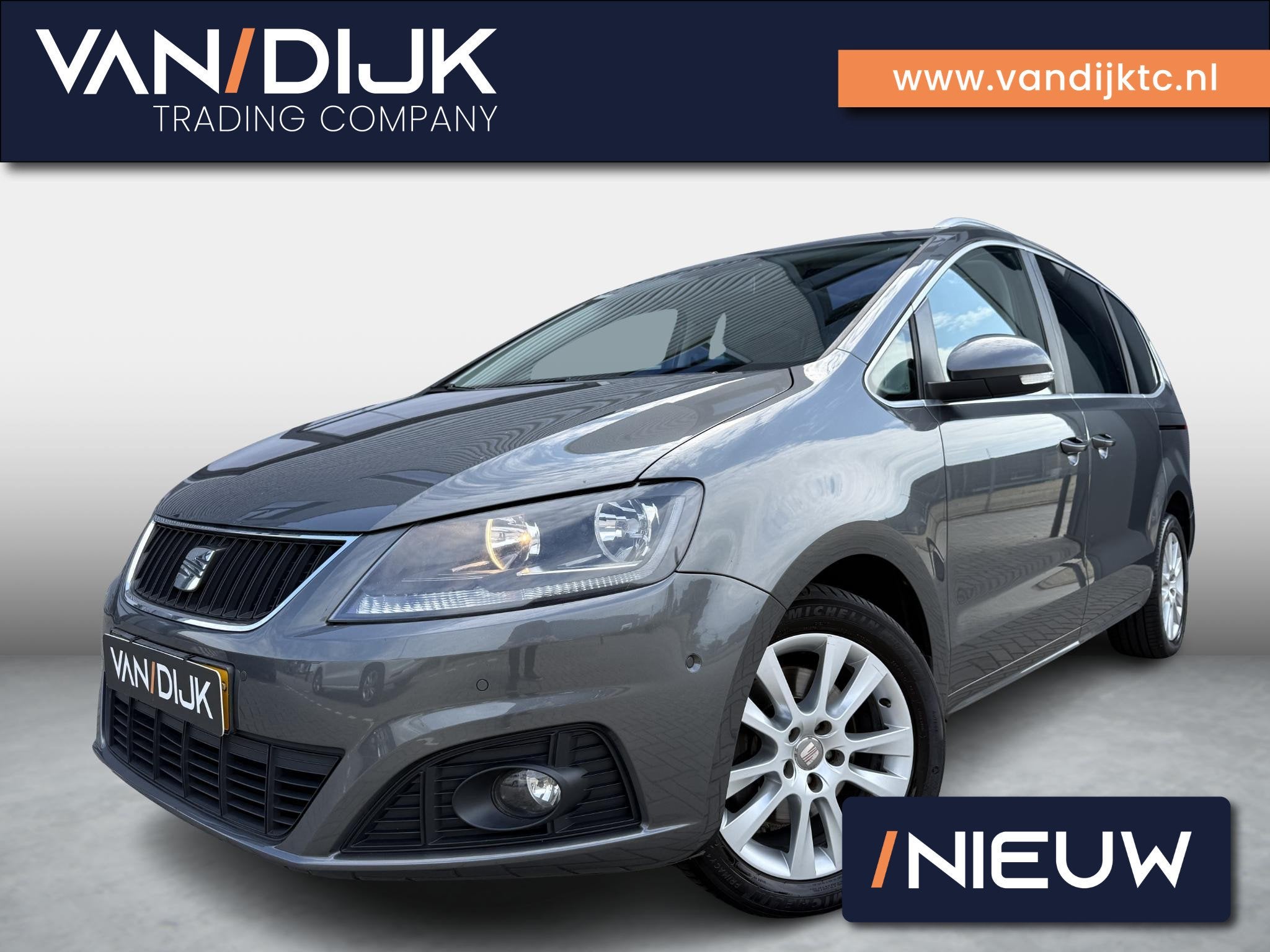 SEAT Alhambra 1.4 TSI Businessline Executive 7p ✓Panoramad, Voorwielaandrijving, Euro 5, Stof, Zwart