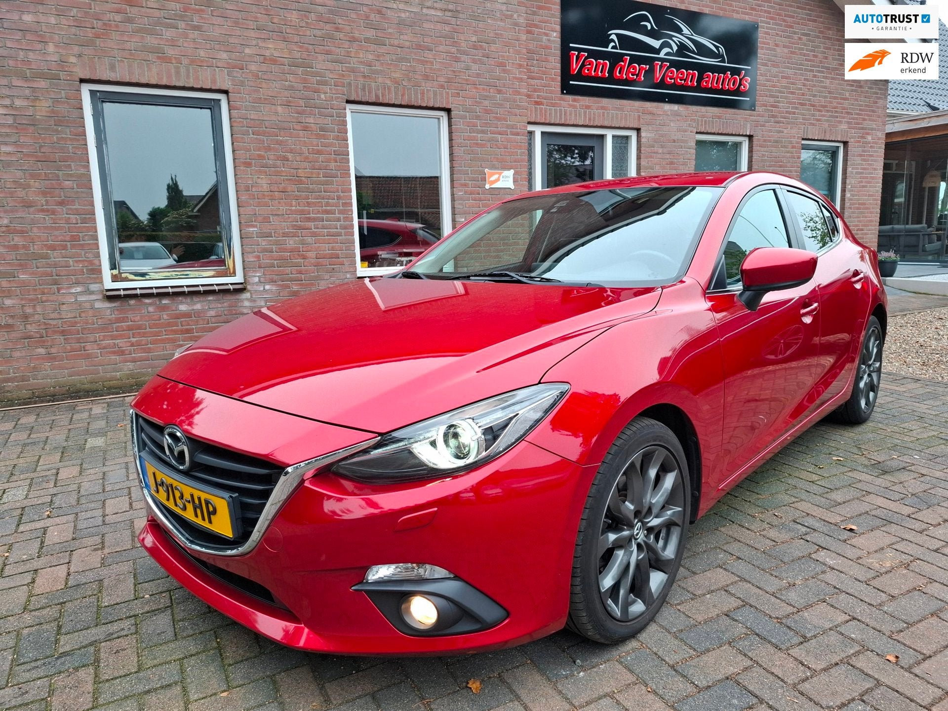 Mazda 3 2.0 GT-M Line. Camera, leder, stoelverwarming, cruis, Auto's, Voorwielaandrijving, 1998 cc, Xenon verlichting, Gebruikt