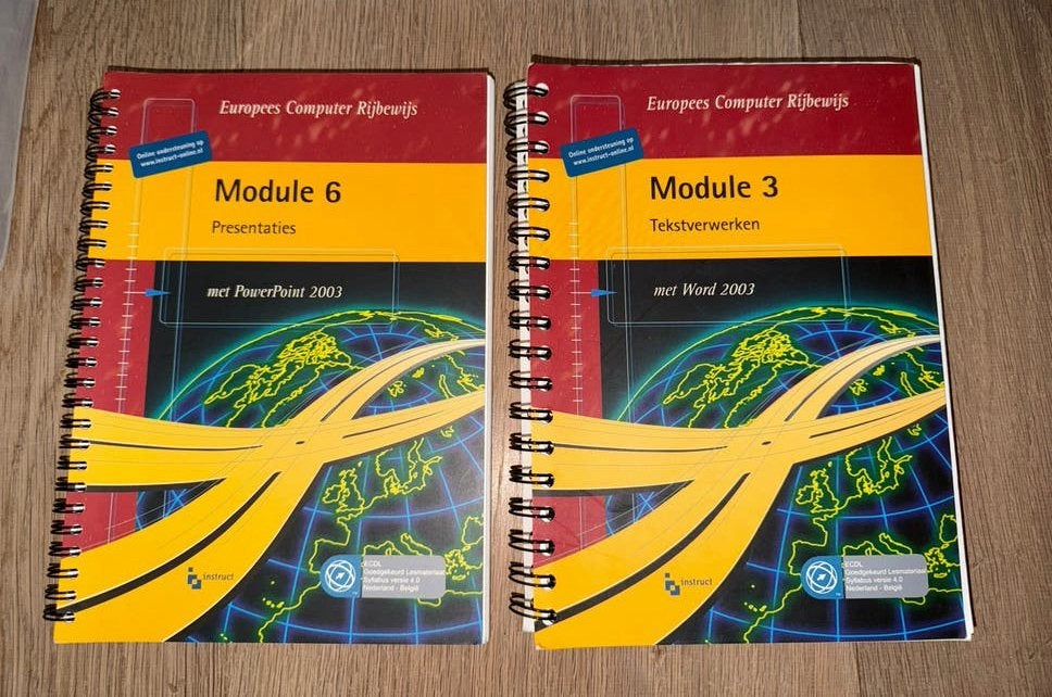 Europees Computer Rijbewijs Modules 3 & 6 (Word/PowerPoint), Boeken, Studieboeken en Cursussen, Zo goed als nieuw, Overige niveaus