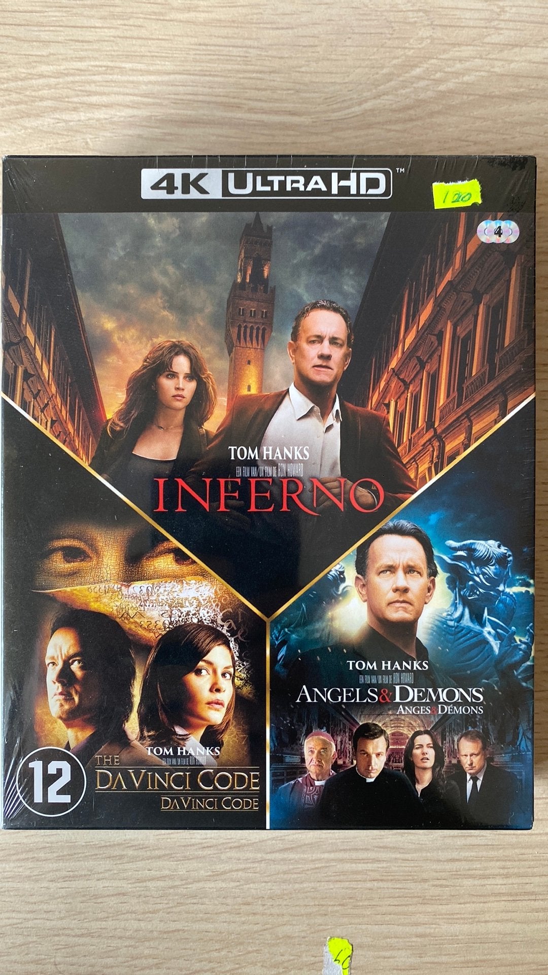 Inferno the da vinci code angels & demons 4K NL versie NIEUW, Cd's en Dvd's, Blu-ray, Ophalen of Verzenden, Nieuw in verpakking