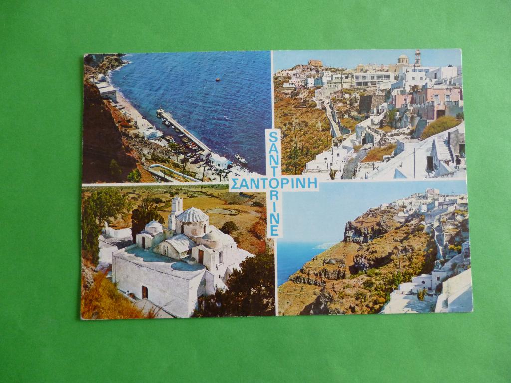 ansichtkaart Santorini Griekenland, Ophalen of Verzenden, 1980 tot heden, Gelopen, Overig Europa
