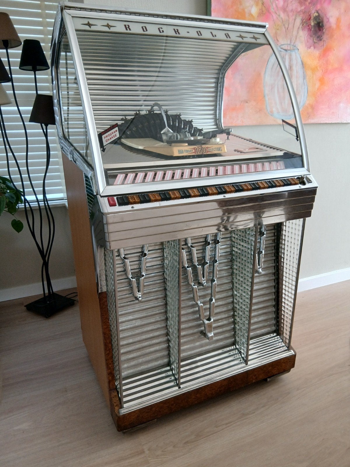 Mooie Rockola 1448 " IJspegeltje", Verzamelen, Automaten | Jukeboxen, Ophalen, Gebruikt, 1950 tot 1960, Rock Ola