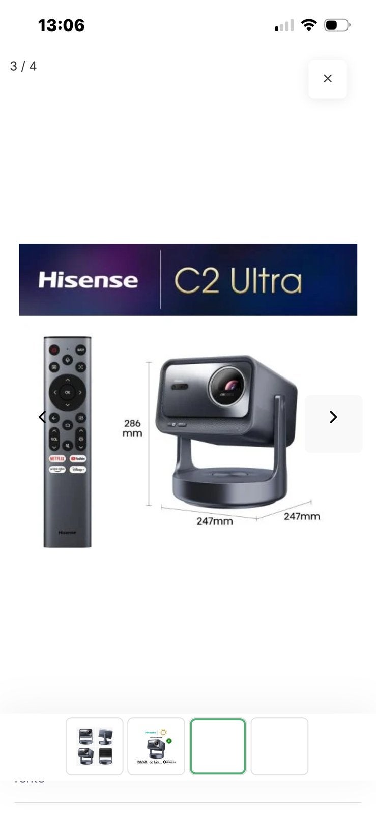 Beamer Hisevse C2 Ultra, Audio, Tv en Foto, Beamers, Hisense, LED, Nieuw, Ophalen of Verzenden
