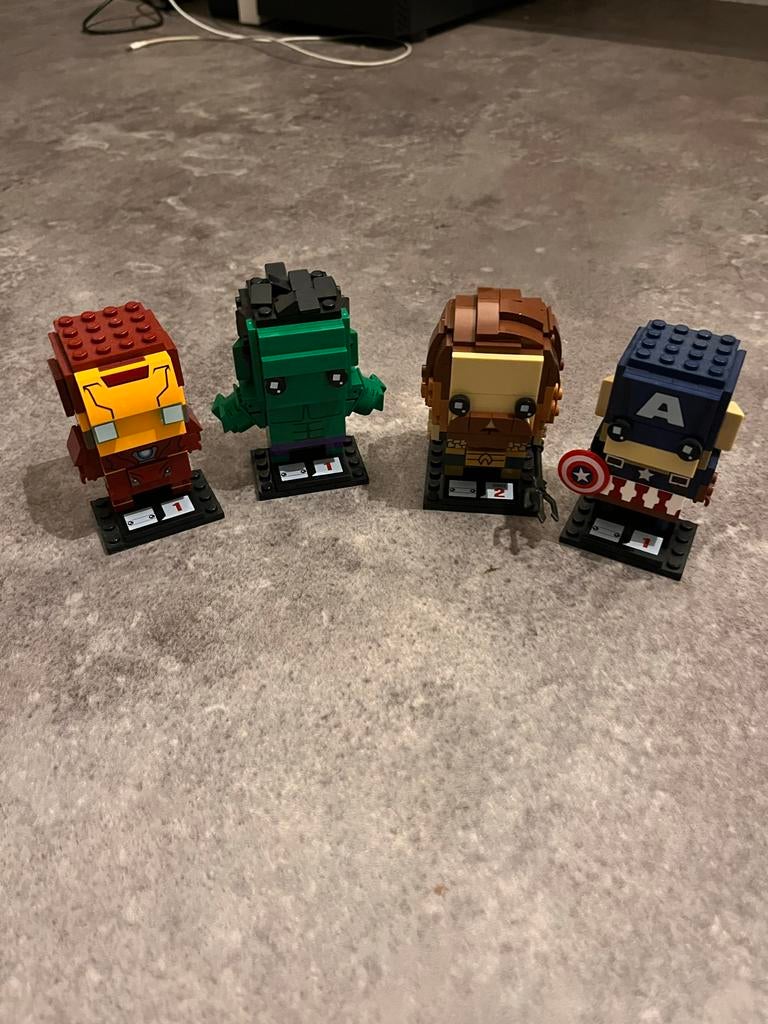 Lego Brickheadz: Iron Man, Captain America, Hulk, Aquaman, Ophalen of Verzenden, Nieuw, Overige merken