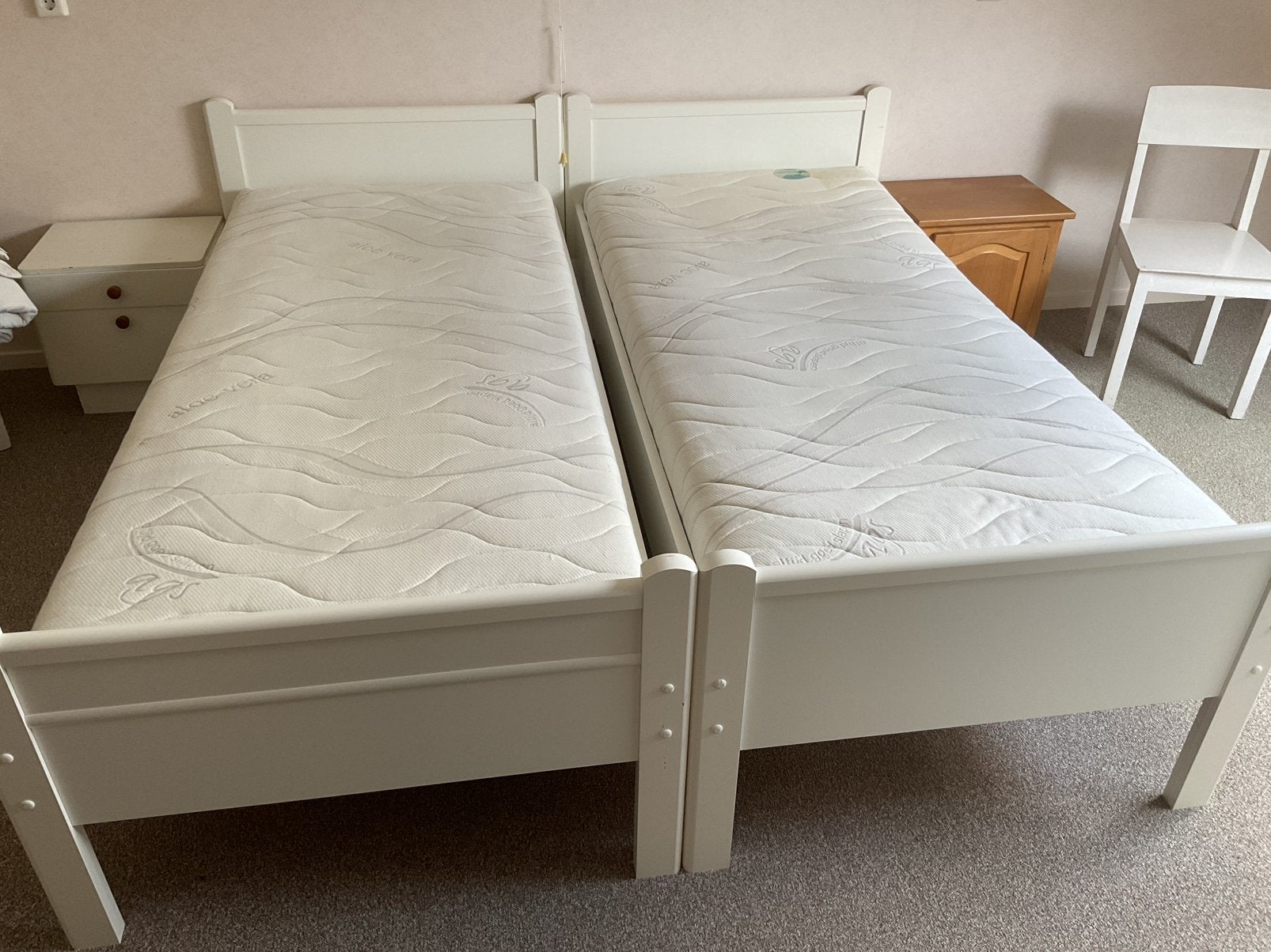2x 1 Persoonsbed, Ophalen, Gebruikt, 90 cm, Eenpersoons