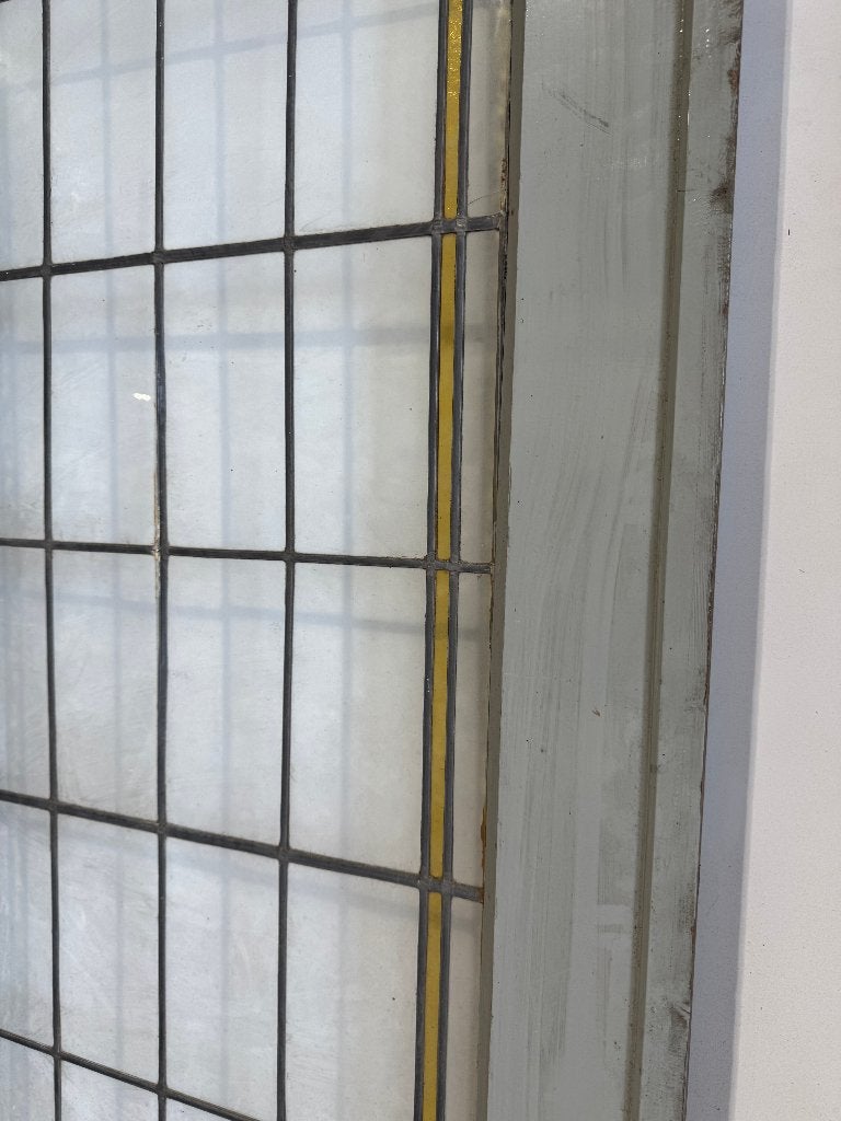 Antieke ensuite schuifdeuren met glas in lood 218.5 x 155, Gebruikt, 120 cm of meer, Binnendeur, Ophalen of Verzenden