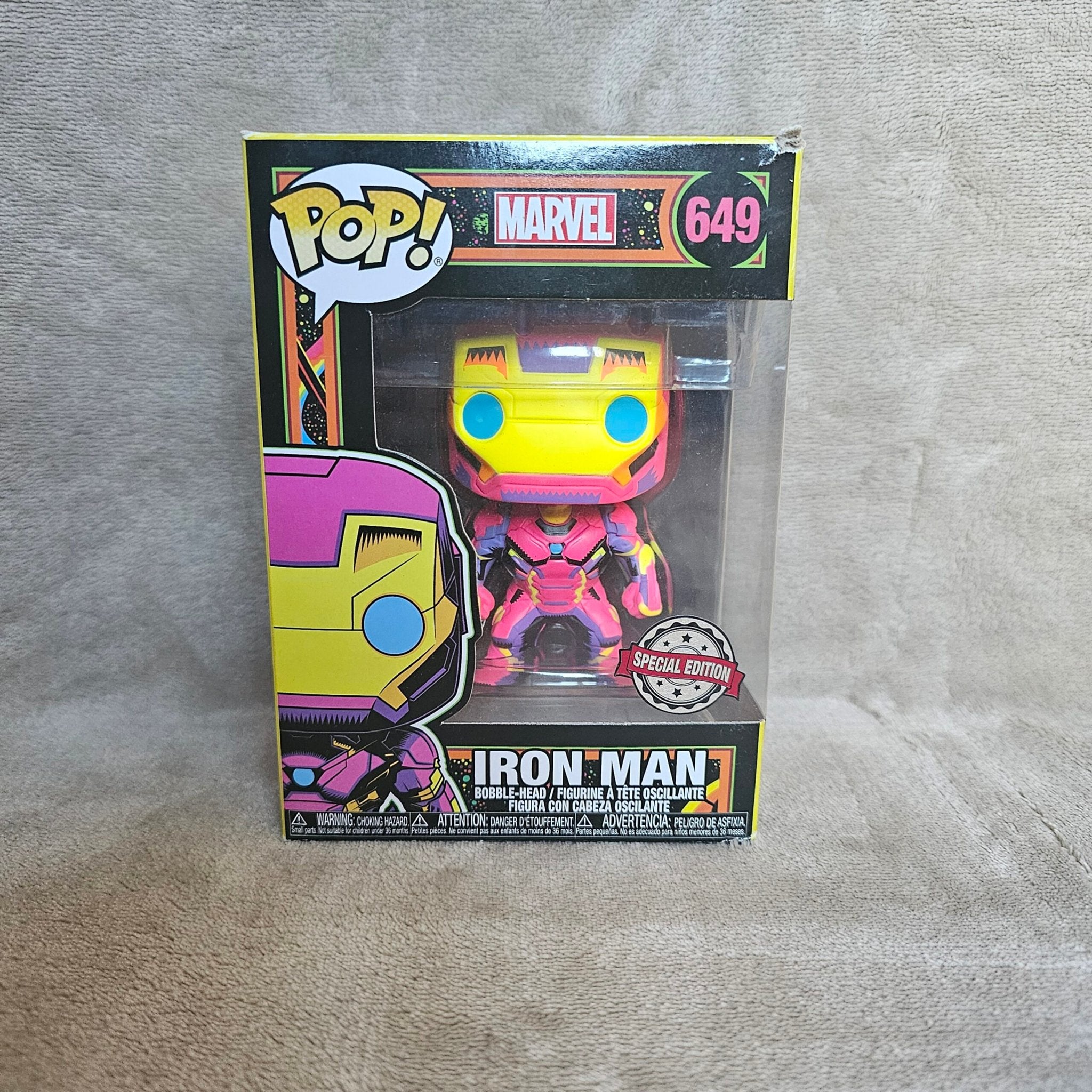Marvel | Black Light Iron Man, Gebruikt, Funko, Onbekend, Ophalen of Verzenden
