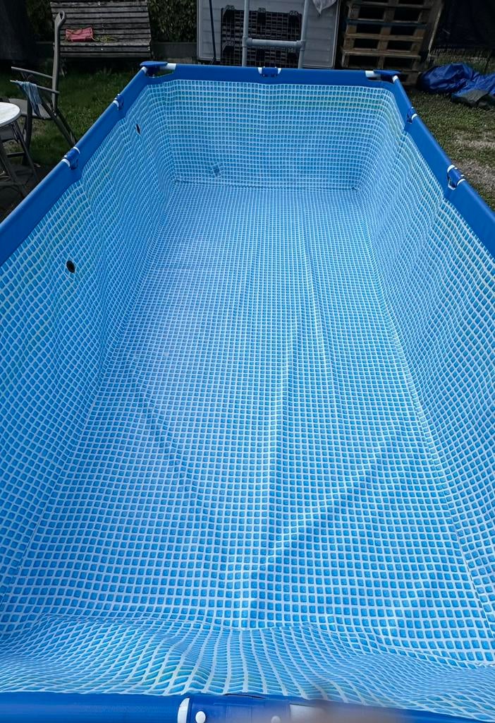 Zwembad met overkapping 450 cm x 220 cm x 84 cm, Tuin en Terras, Zwembaden, Ophalen, Gebruikt, 200 tot 300 cm, 80 tot 120 cm