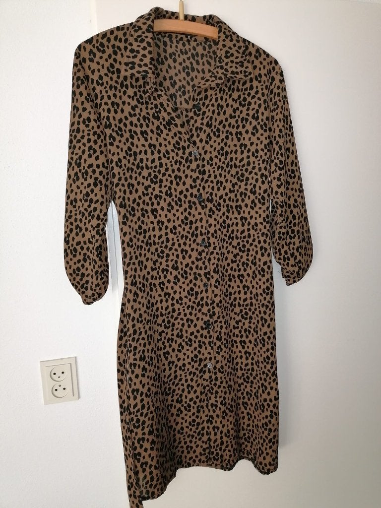 Jurkje luipaardprint maat 40/L, Maat 38/40 (M), Made in Italy, Bruin, Ophalen of Verzenden