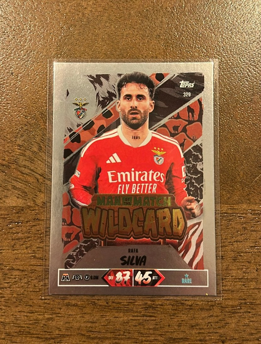 RAFA SILVA - MAN OF THE MATCH WILDCARD - TOPPS MATCH ATTAX, Ophalen of Verzenden, Zo goed als nieuw, Buitenlandse clubs, Spelerskaart