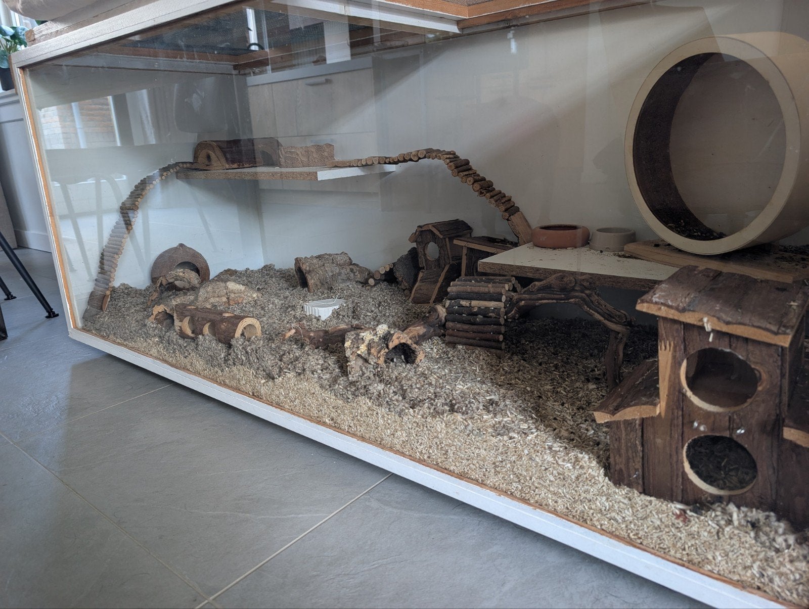 Hele mooie ruime hamsterkooi / terrarium incl. goudhamster, Dieren en Toebehoren, Ophalen, 60 tot 90 cm, 110 cm of meer, Gebruikt