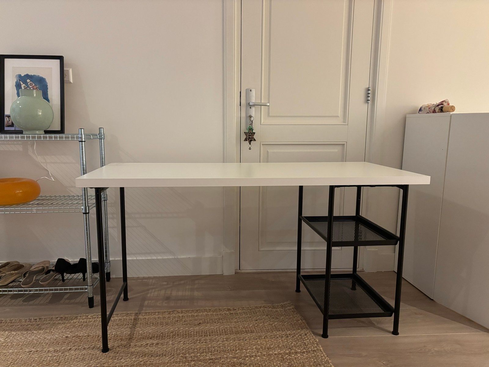 IKEA LAGKAPTEN / SPÄND bureau 140x60 cm, Ophalen, Opbergruimte, Spaanplaat of MDF, Zo goed als nieuw