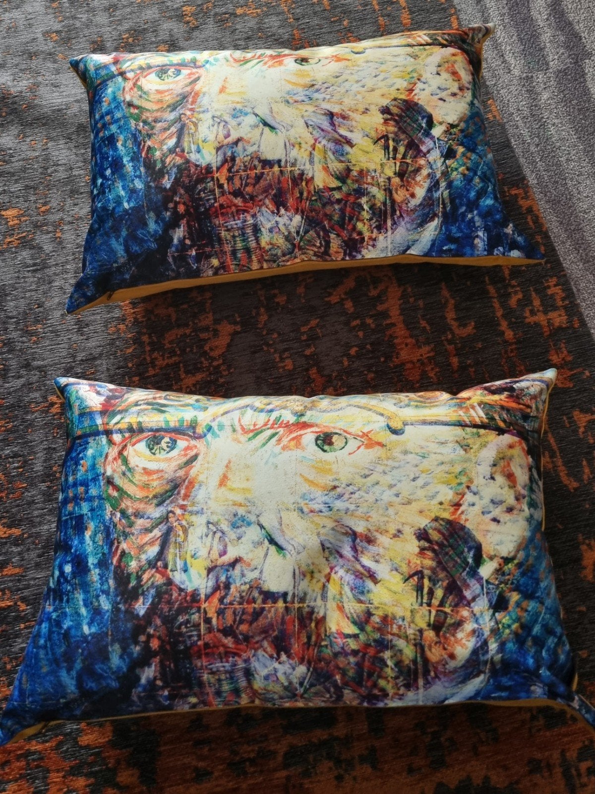 Twee prachtige MondiArt Van Gogh Impression sierkussens, Huis en Inrichting, Afneembare hoes, Ophalen of Verzenden, Zo goed als nieuw
