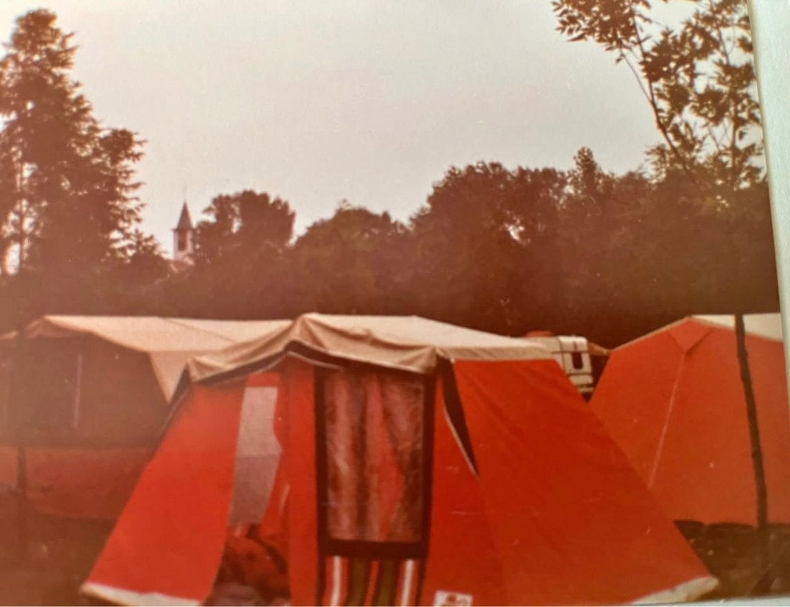 Mooie vintage tent , 3 pers met stahoogte & luifel, Caravans en Kamperen, Tenten, Ophalen of Verzenden, Gebruikt, Tot en met 4