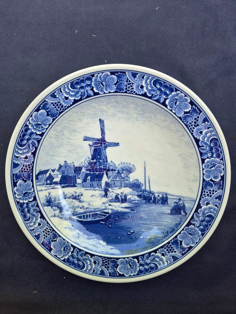 2 sier/wandborden "Het Hollandse Landschap in Delfts Blauw", Antiek en Kunst, Antiek | Wandborden en Tegels, Ophalen of Verzenden