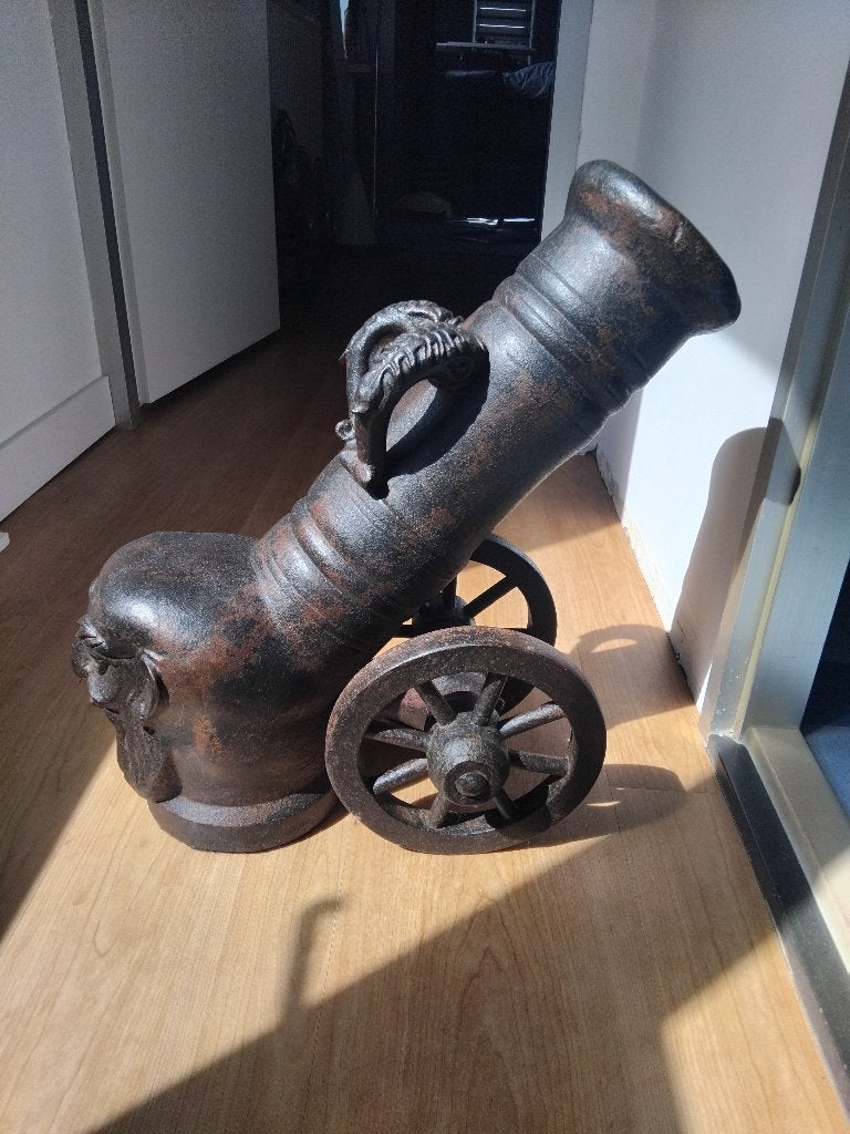 Zeer zeldzaam signaalkanon/kanon van gietijzer., Ophalen, Overige soorten, Overige gebieden, Overige typen