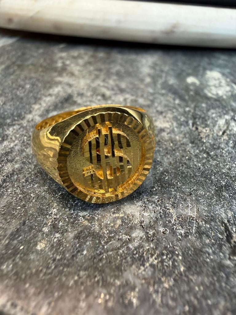 21k prachtige Dollar ring, Ophalen of Verzenden, Nieuw, Zilver, Dame of Heer