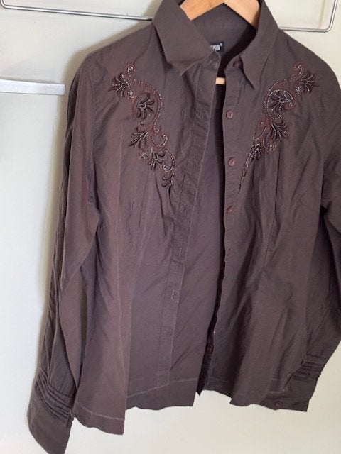 Ekseption blouse, Bruin, Maat 42/44 (L), Ophalen of Verzenden, Zo goed als nieuw