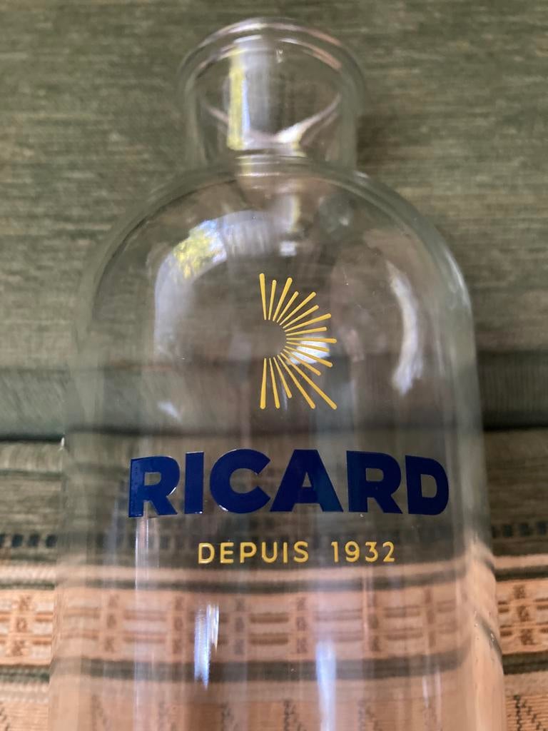 Fles Ricard Glas Depuis 1932 Designer Mathieu Lehanneur, Verzenden