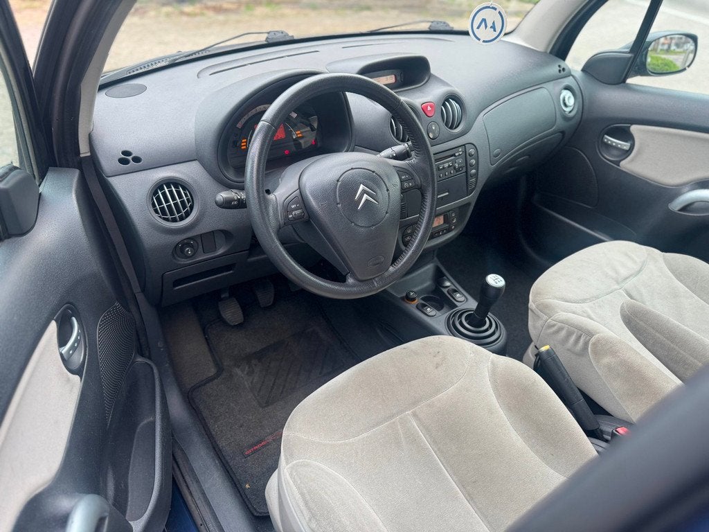 Citroen C3 1.4i Exclusive 5 drs airco cruis lage kms exclusi, Voorwielaandrijving, Startonderbreker, Stof, Blauw