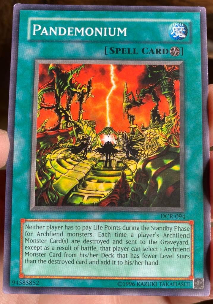 Yu-Gi-Oh! Pandemonium DCR Old US Print !, Ophalen of Verzenden, Zo goed als nieuw, Losse kaart