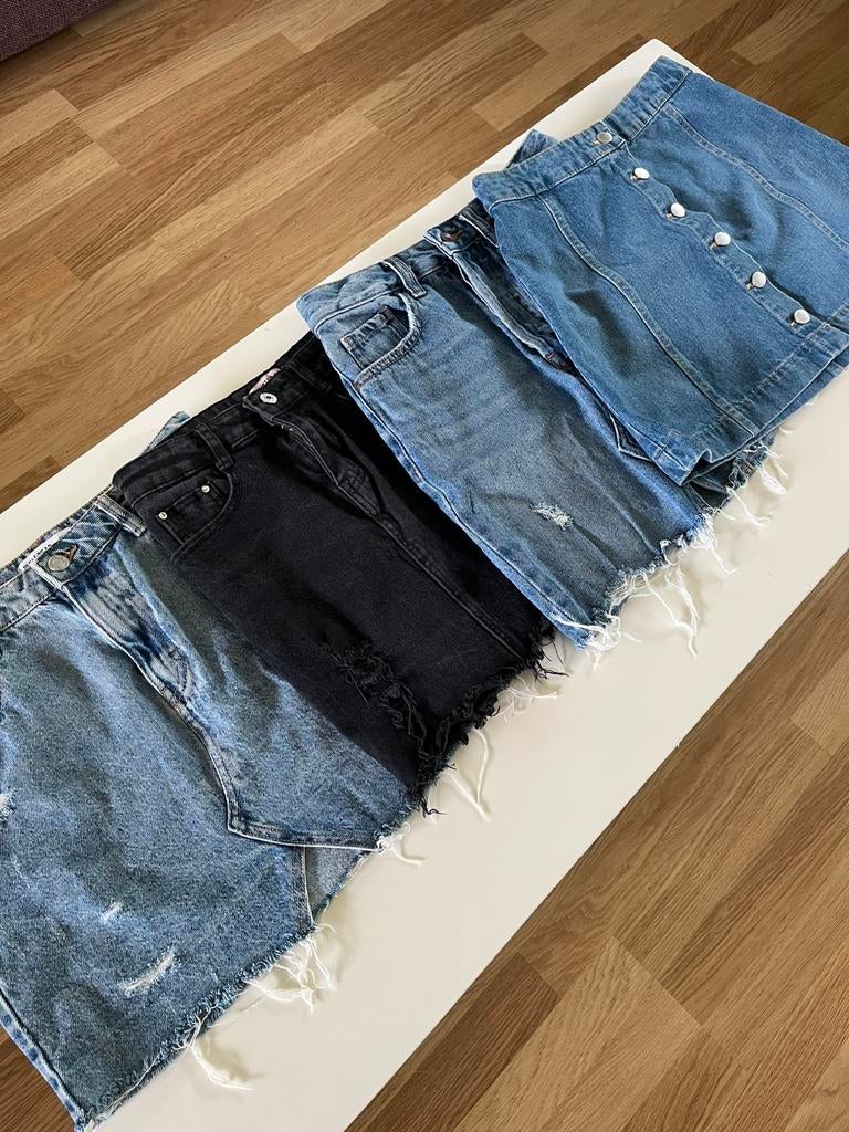 Spijkerrokjes 4 stuks, Kleding | Dames, Rokken, Blauw, Ophalen of Verzenden, Maat 36 (S), Gedragen