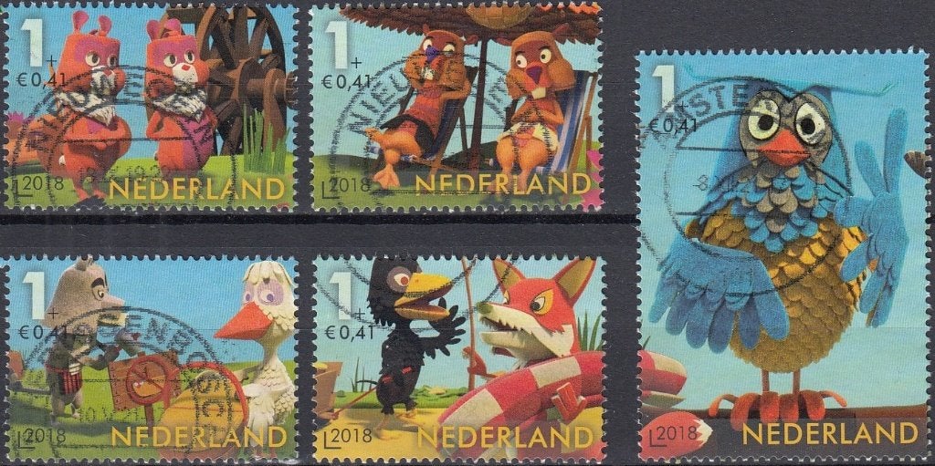 Nederland 10.22.2- 2018- Kinderpostzegels- Fabeltjeskrant- G, Verzenden, Na 1940, Gestempeld