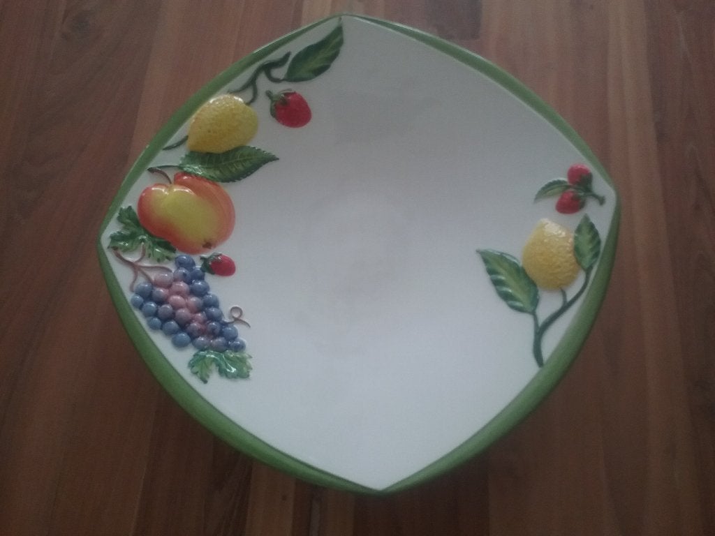 Te koop: mooie nieuwe Italiaanse fruitschaal., Ophalen, Nieuw, Vierkant