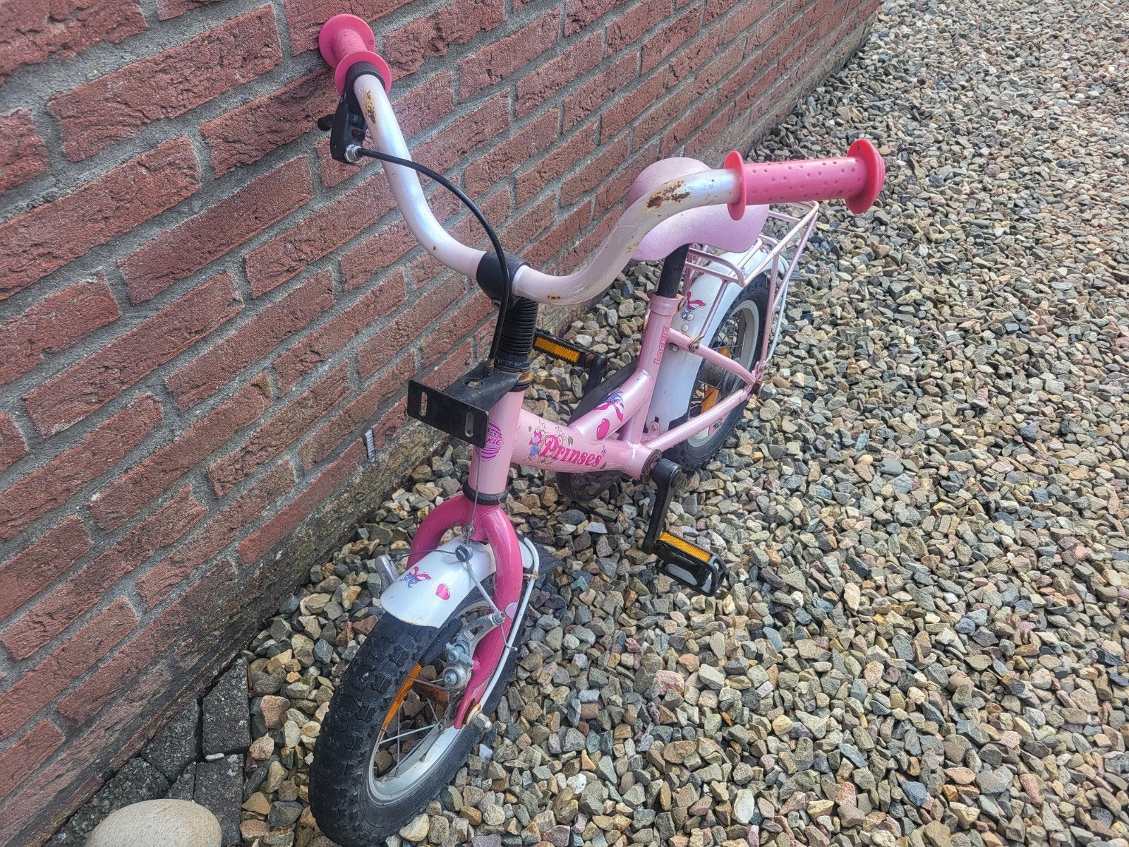 Roze kinderfiets 'Prinses' - Gebruikt, maar functioneel, Ophalen, Gebruikt, Prinses, Velgrem